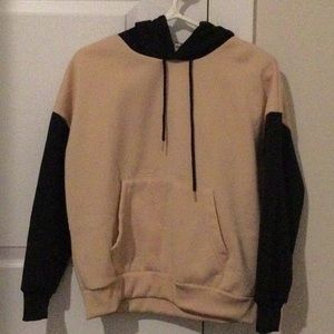 Shein- Colorblock Drawstring Pocket Thermal Lined Hoodie